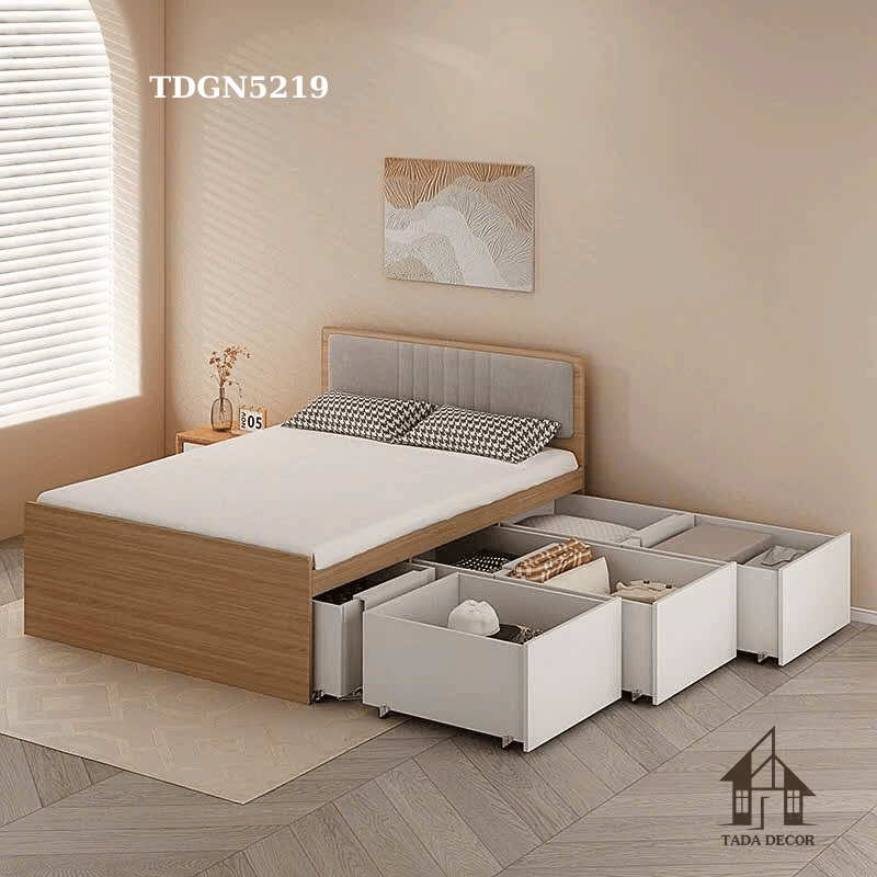 Giường Thông Minh TDGN5219 – Lưu Trữ Tối Ưu, Phù Hợp Chung Cư Hiện Đại