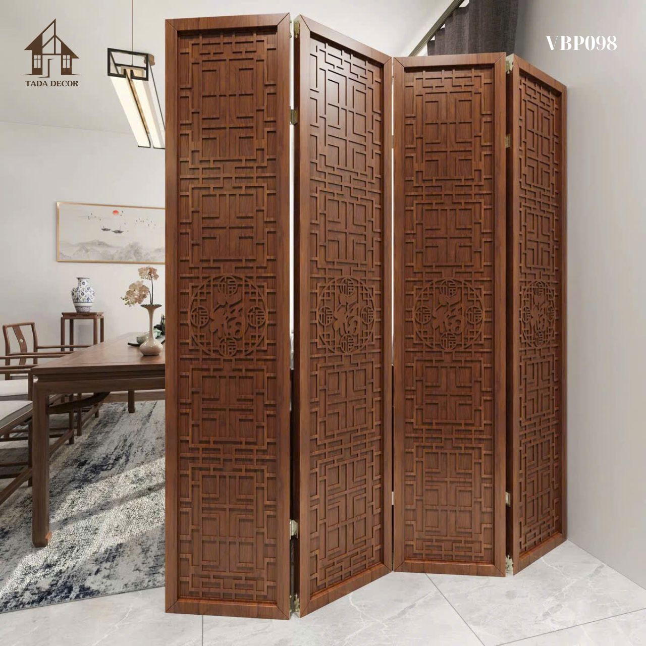 Vách bình phong CNC VBP098 – Thiết kế tinh xảo, hiện đại và phong thủy | TADA Việt Nam