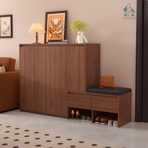 Tủ Giày Đa Năng Thông Minh Có Ghế Ngồi - Tủ Đựng Giày Gỗ Đẹp TADA | TDTG01