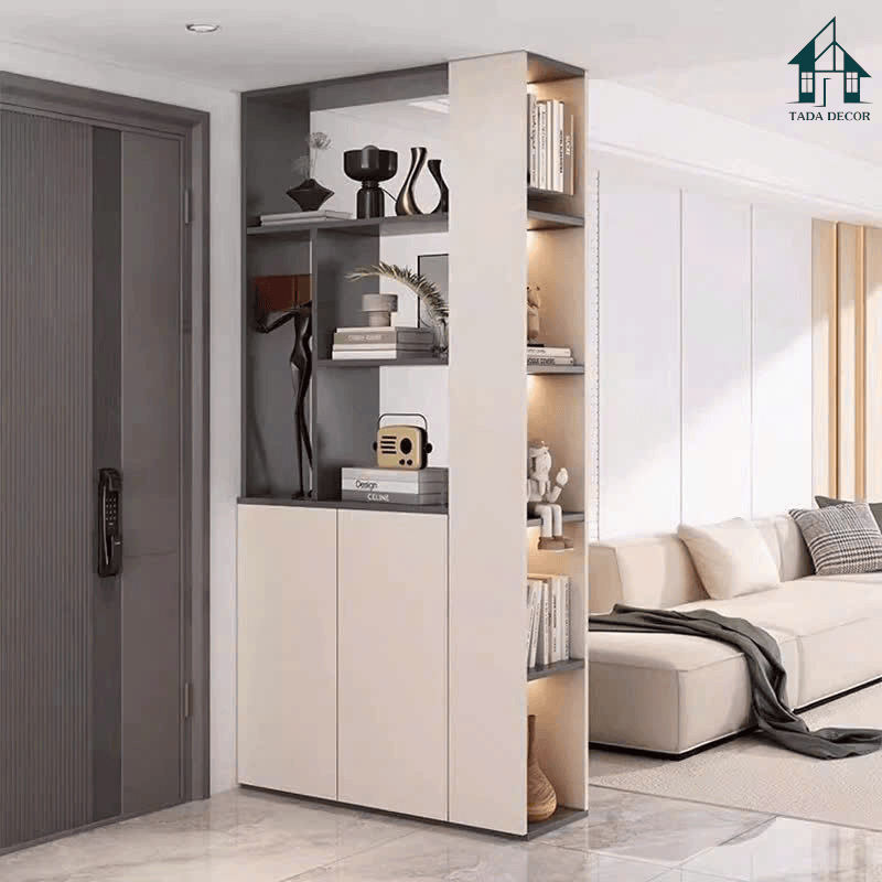 Tủ đa năng ngăn phòng hiện đại – Kệ tủ trang trí đẹp cho phòng khách | TDTNP01