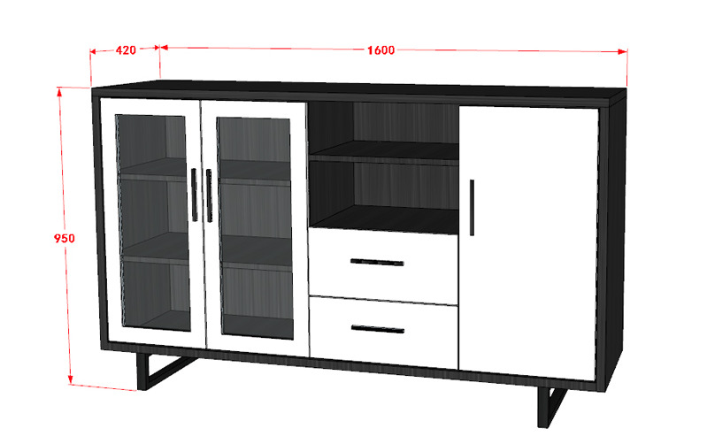 Tủ rượu thấp chất liệu gỗ công nghiệp thương hiệu TADA VIETNAM- TD1625