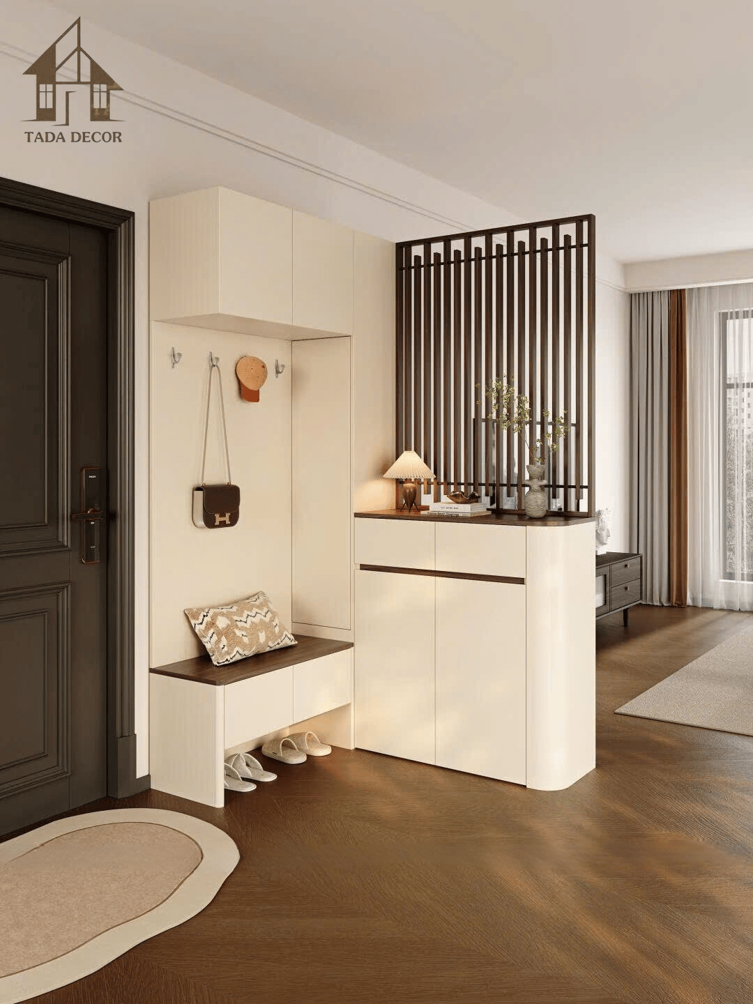 Tủ ngăn phòng MDF lõi xanh đa năng cho phòng khách | TDTNP04