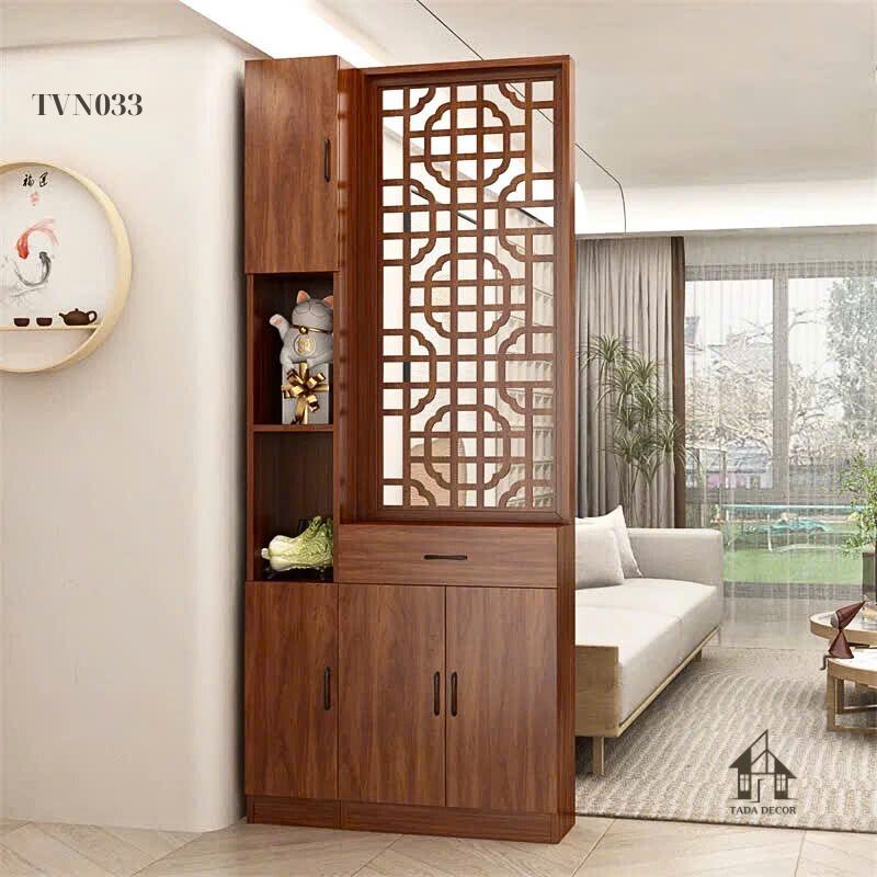 Tủ ngăn phối vách CNC TVN033 – Giải pháp phân chia không gian phong thủy, sang trọng và tiện ích
