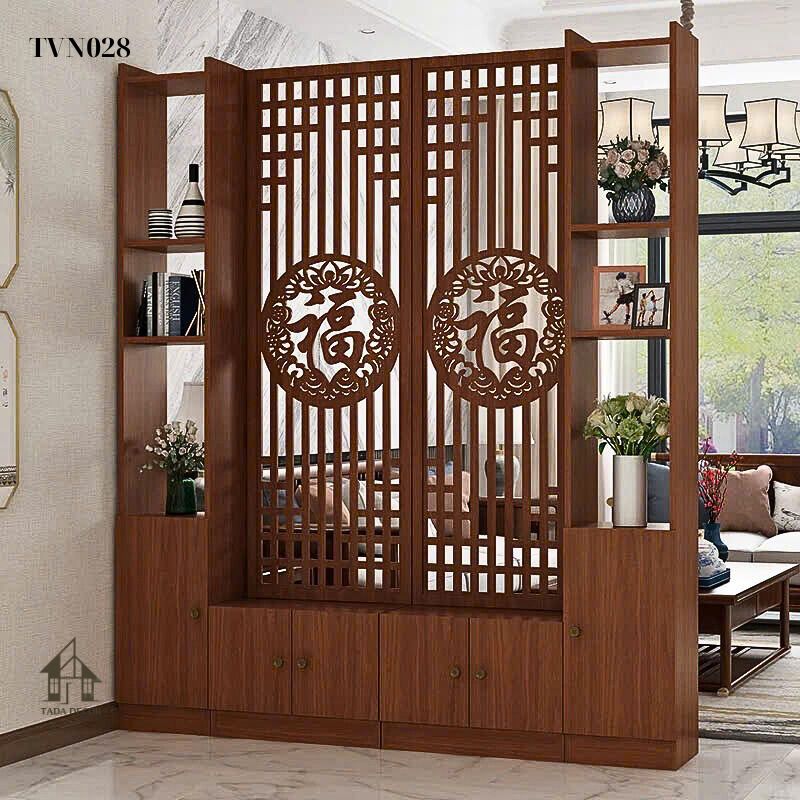 TVN028 – Tủ ngăn phối vách CNC phong thủy, tinh tế và tiện ích