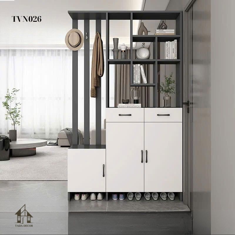 Tủ ngăn phối vách TVN026 – Giải pháp lưu trữ gọn gàng, phân tách không gian tinh tế cho căn hộ hiện đại