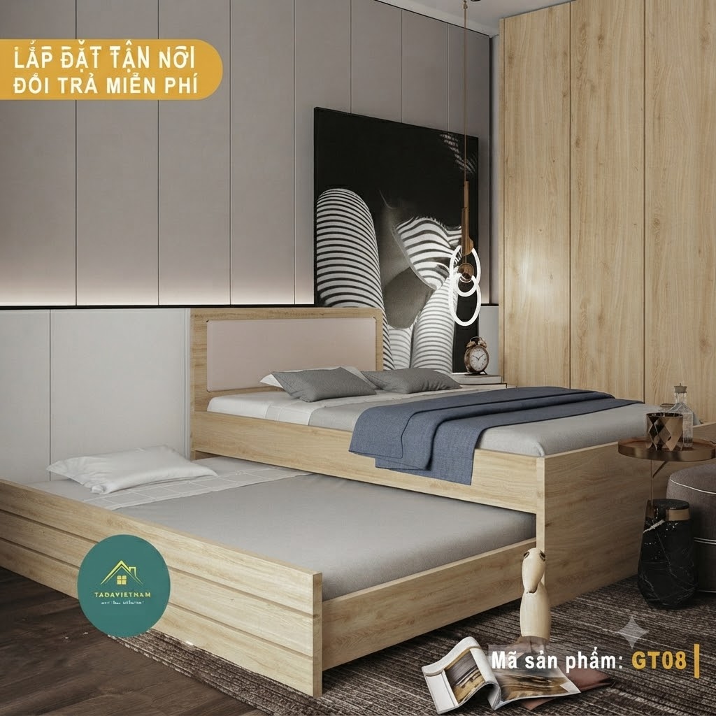TOP 10 GIƯỜNG TẦNG HIỆN ĐẠI KẾT CẤU CHẮC CHẮN THƯƠNG HIỆU TADA GT08