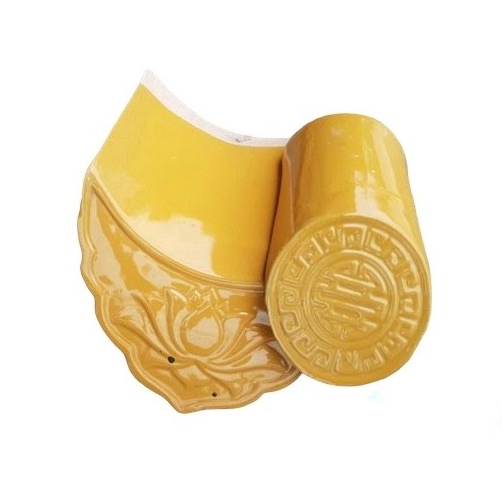 Ngói âm dương men vàng chanh