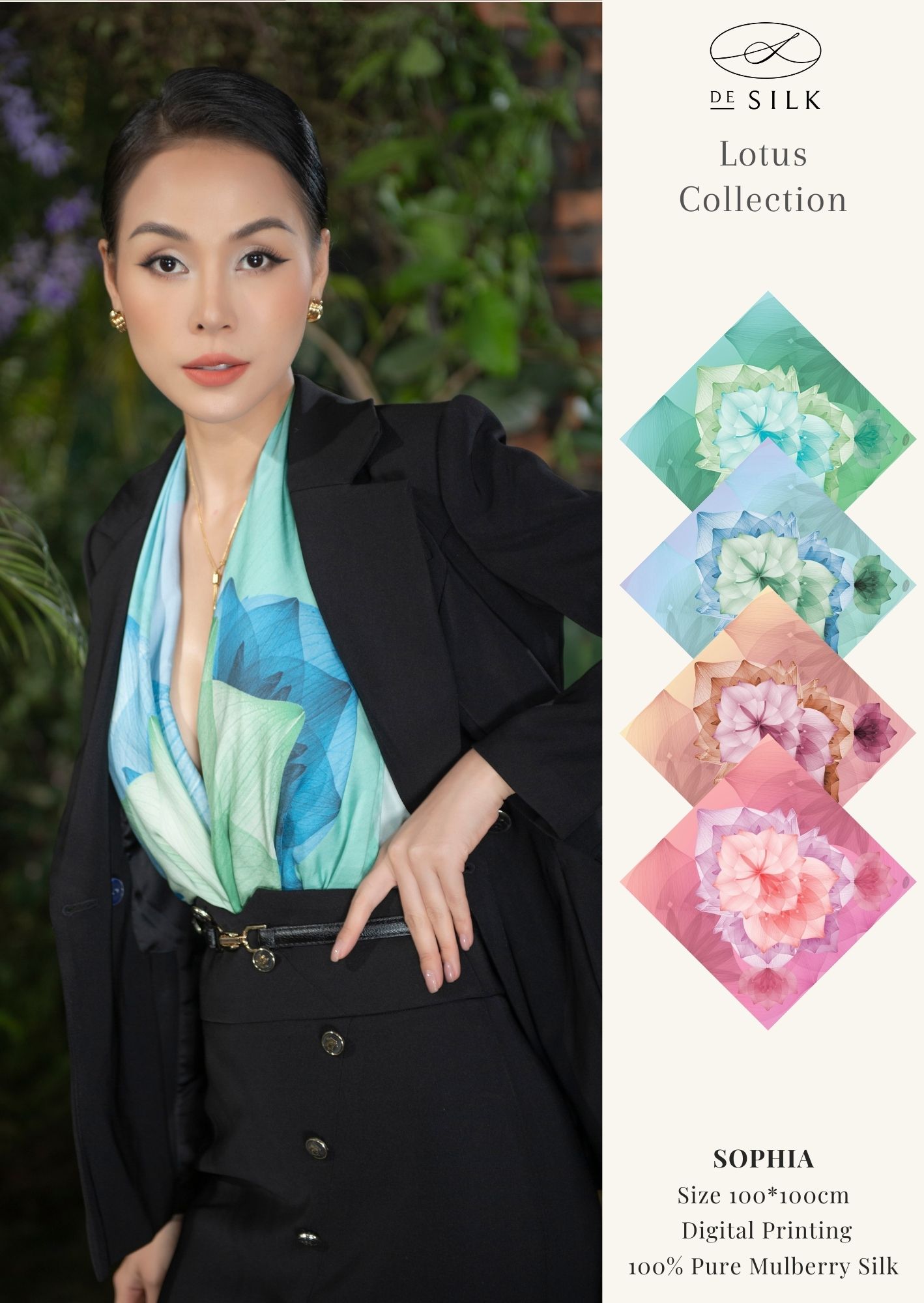 Thiết kế Sophia mang đến cho hoa sen hình ảnh lộng lẫy với kết cấu hình kim tự tháp vững chắc.