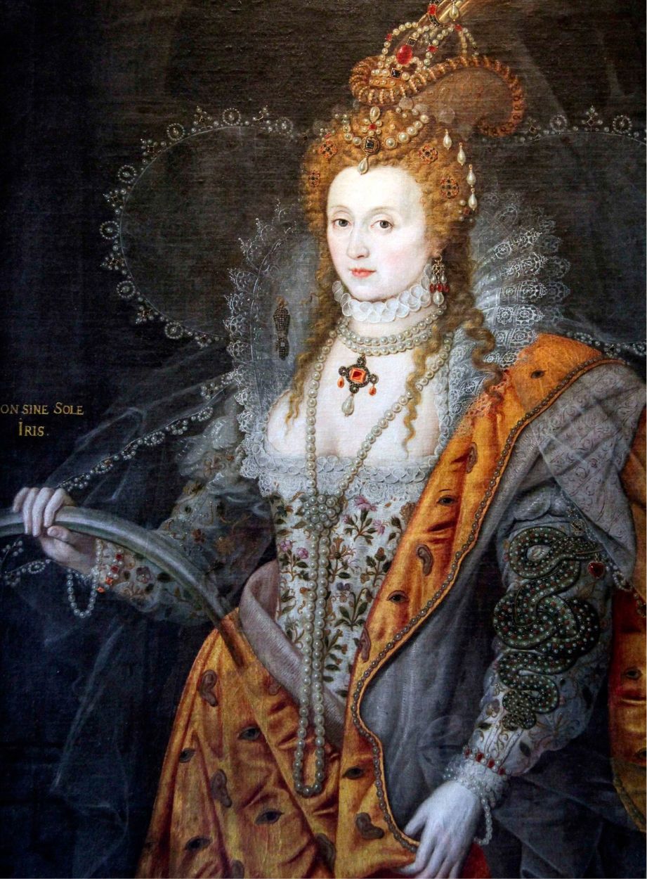Chân dung Nữ hoàng Elizabeth I với bộ trang phục lụa cầu kỳ