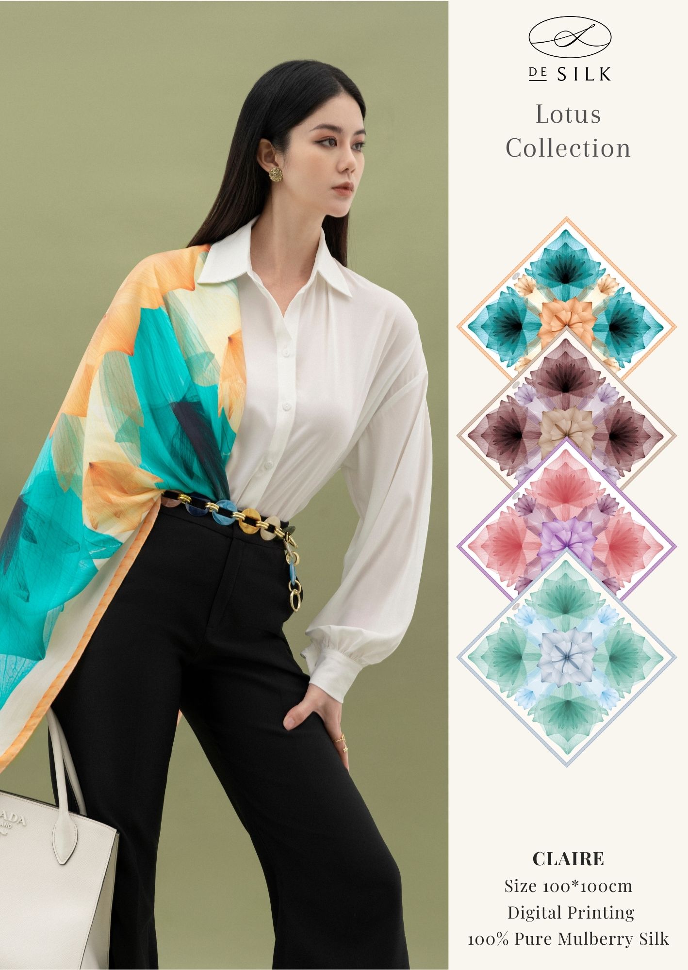 Thiết kế Claire hình chữ thập lấy cảm hứng từ chữ Vạn, biểu tượng thiêng liêng trong đạo Phật với ý nghĩa "phúc lộc, an khang, thành công thịnh vượng".
