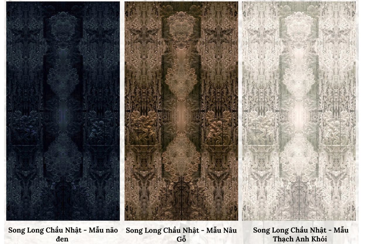 Song Long Chầu Nhật - Phiên bản kỹ thuật số của tuyệt tác cánh cửa Chùa Keo 