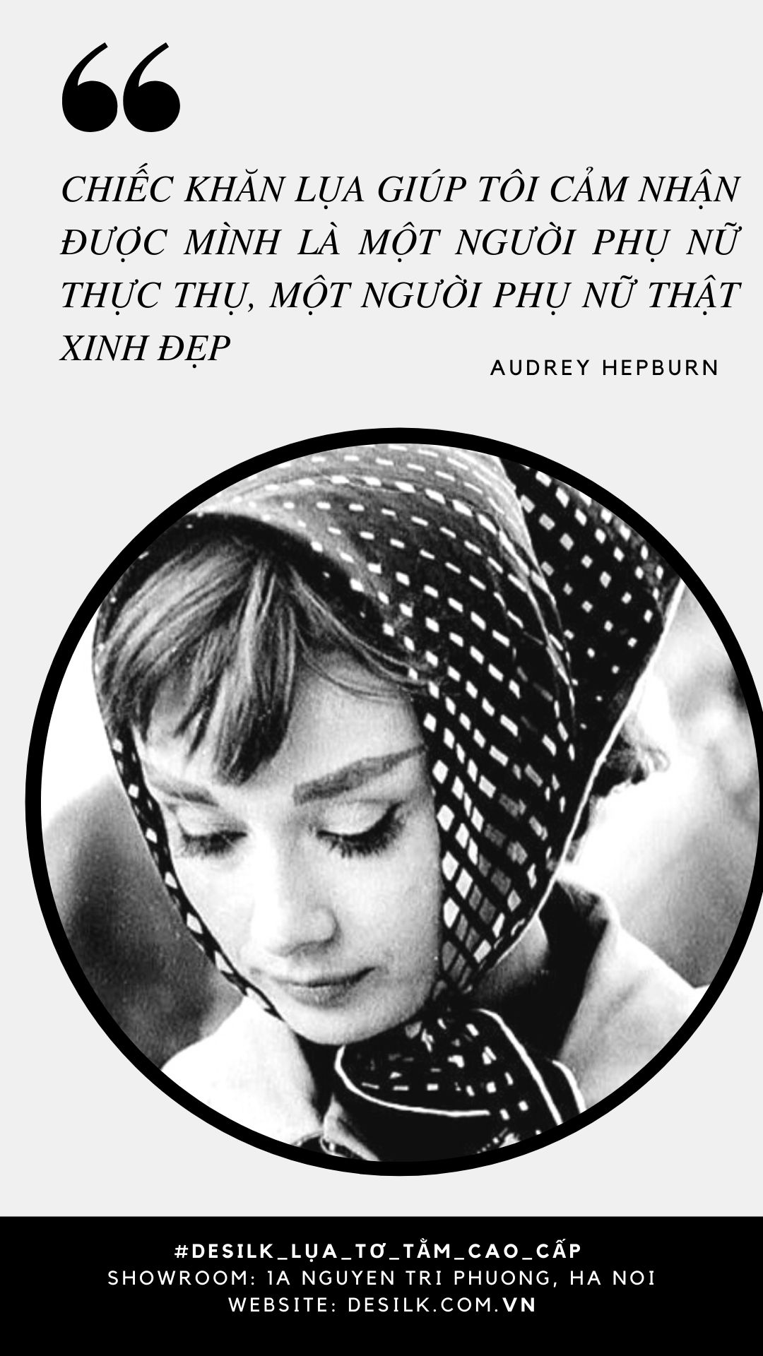 Học Audrey Hepburn 3 bí quyết dùng khăn lụa ngày hè