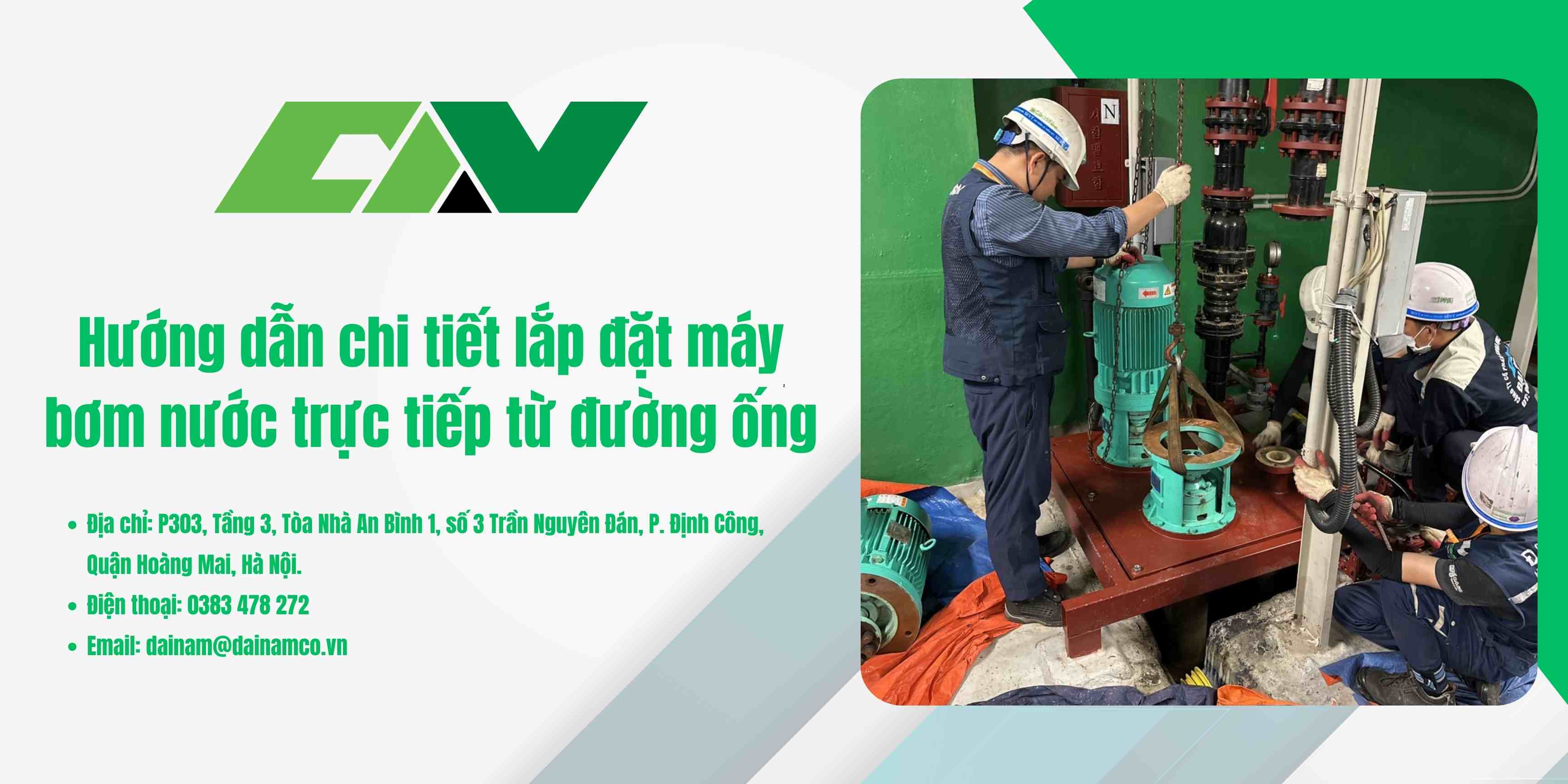 lắp đặt máy bơm nước trực tiếp từ đường ống