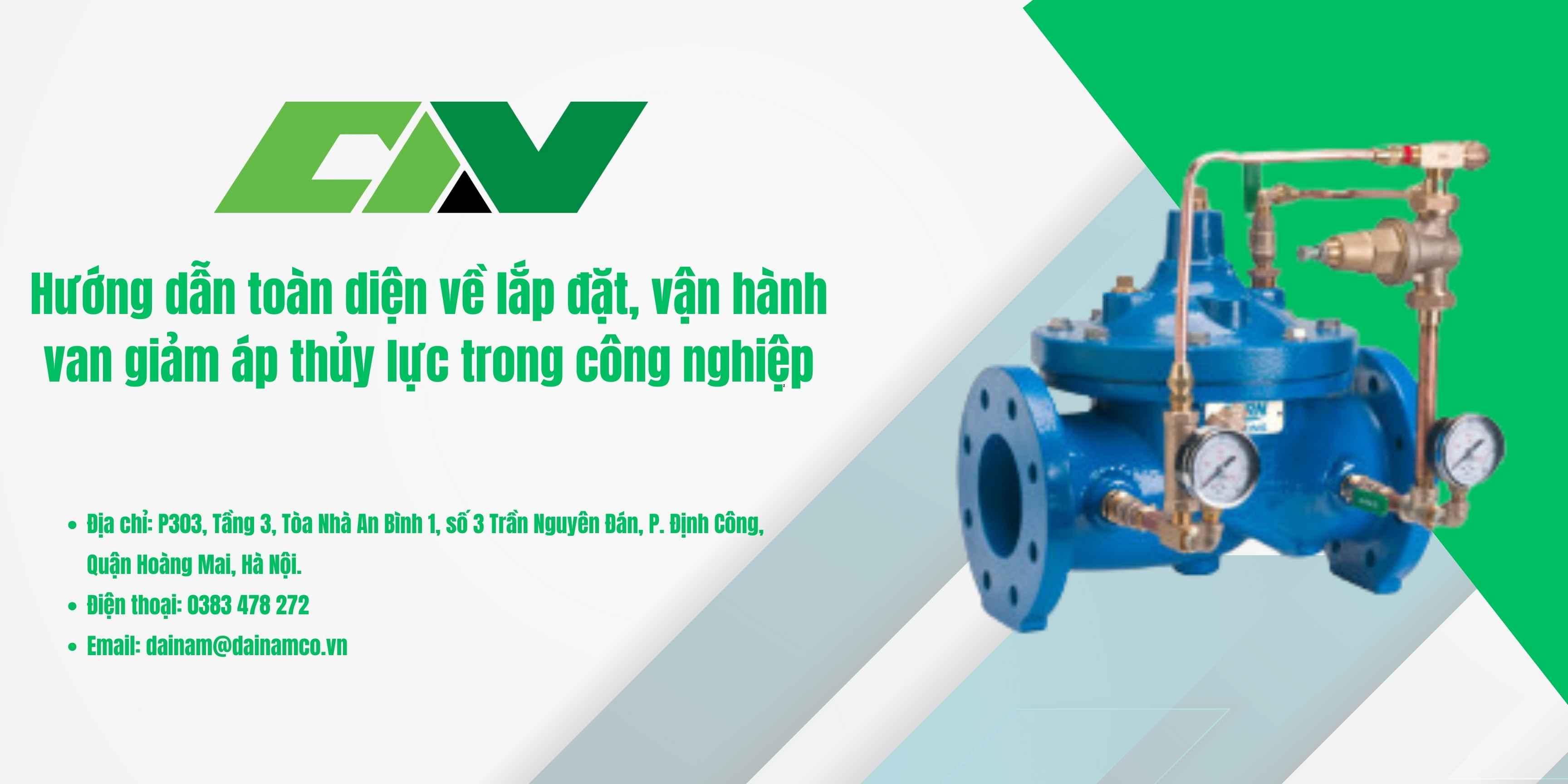 Lắp đặt van giảm áp thủy lực