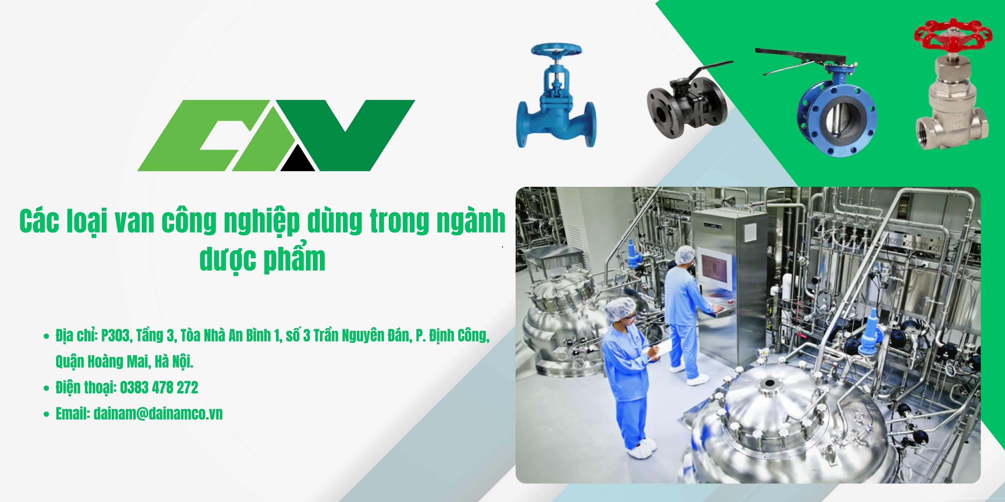 Van Công Nghiệp Cho Ngành Sản Xuất Dược Phẩm