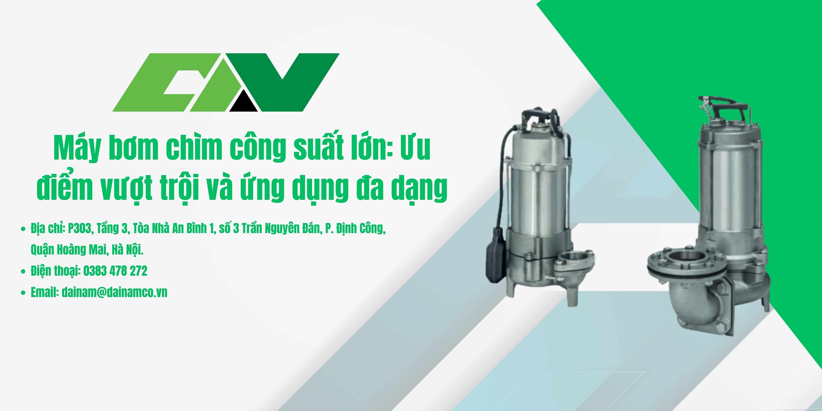 Các loại máy bơm chìm công suất lớn