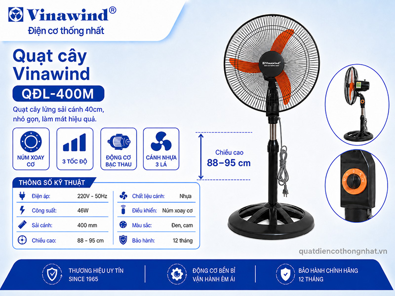 Quạt cây Vinawind QĐL-400M
