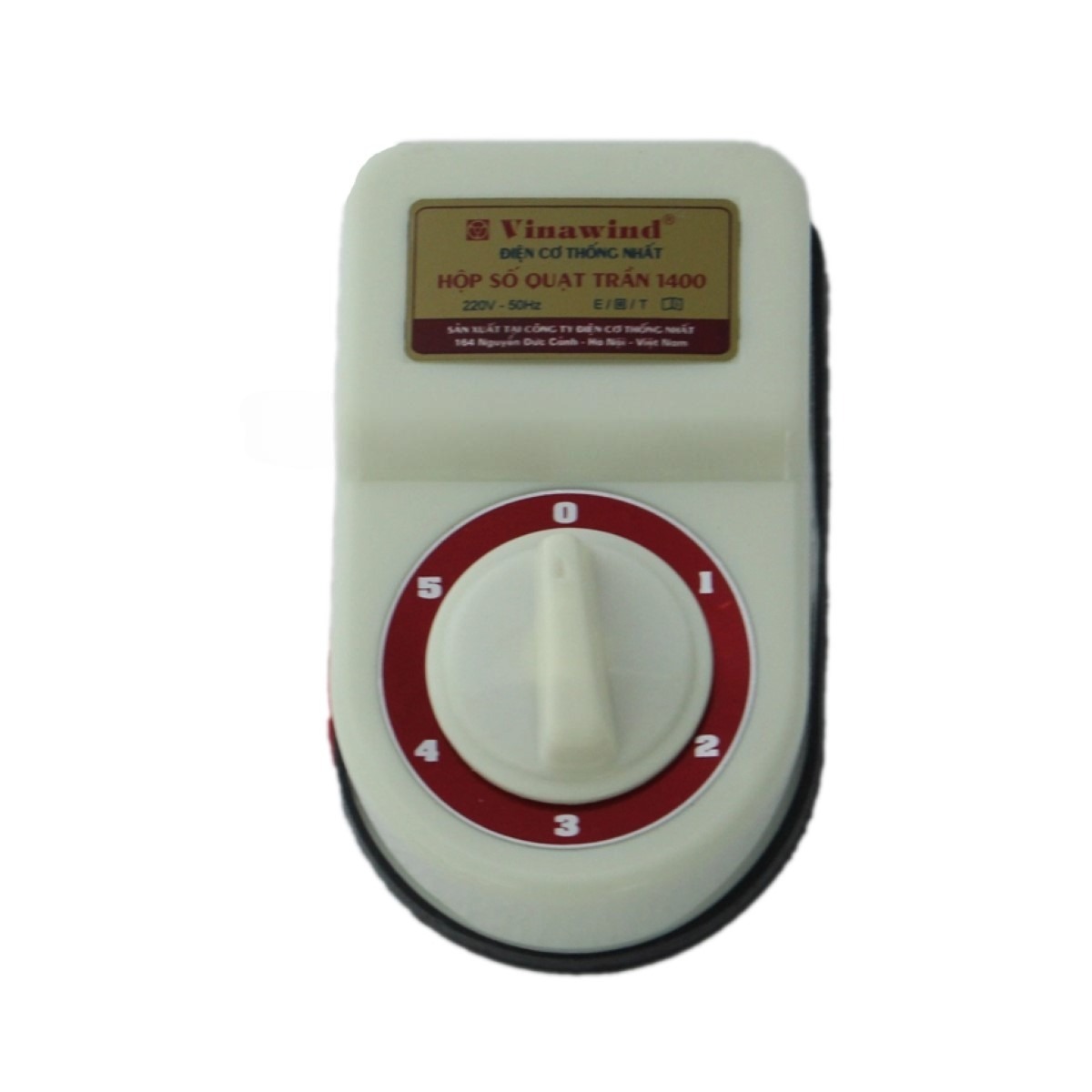 Quạt trần Vinawind QT-1400N 3 cánh nhôm, hộp số, Trắng/Xanh