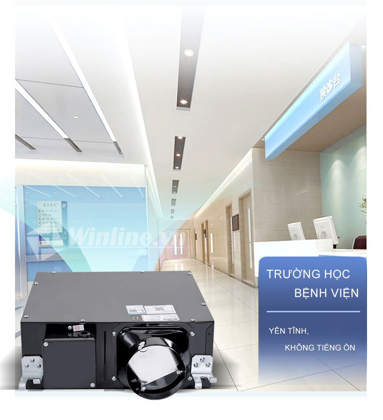 Quạt cấp khí tươi tạo không gian thông thoáng, yên tĩnh