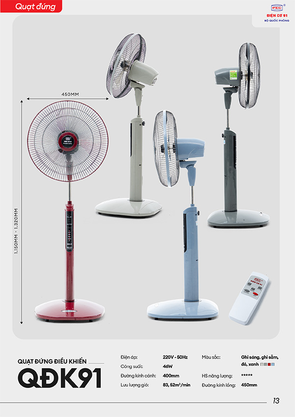 Quạt cây điện cơ 91 QĐK-91