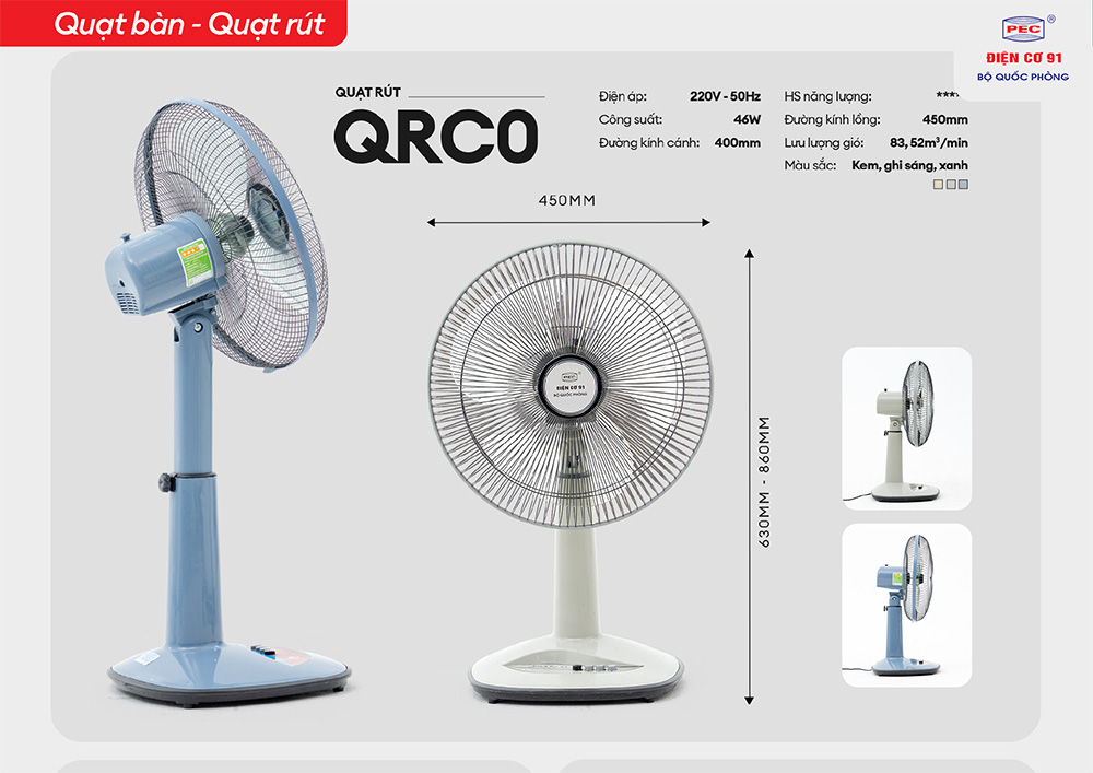 Quạt cây điện cơ 91 QR-CO