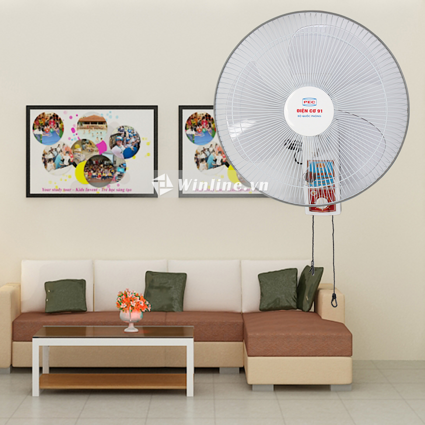 Quạt treo tường điện cơ 91 QTT-300, sải cánh 30cm, 2 dây kéo