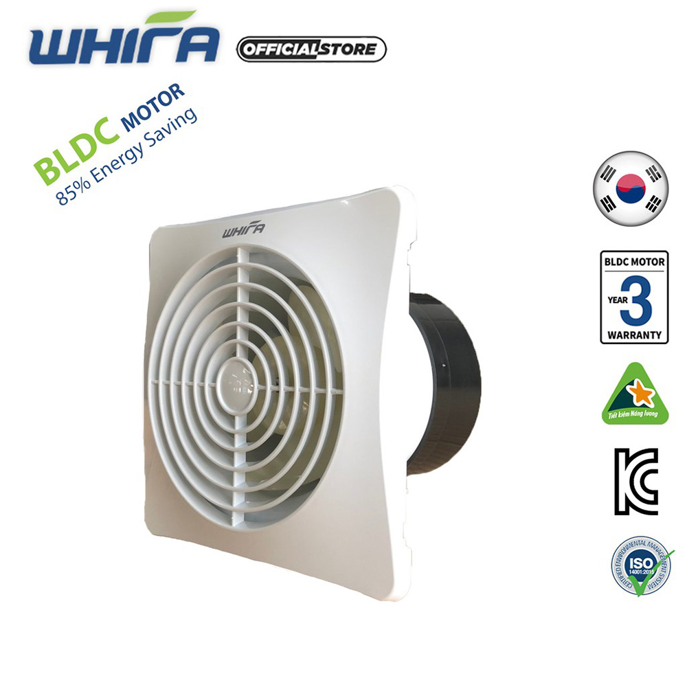 Quạt thông gió âm tường Whifa VNB15CK Made in Korea, 120m3/h