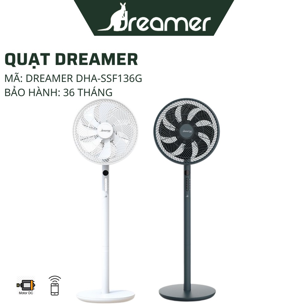 Quạt cây thông minh Dreamer DHA-SSF136G điều khiển bằng giọng nói