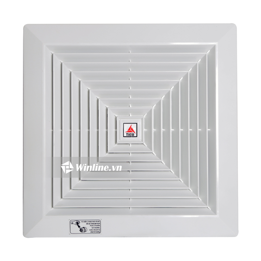 Quạt hút âm trần Tico TC-30AV5 hút thẳng, Kích thước mặt 400x400
