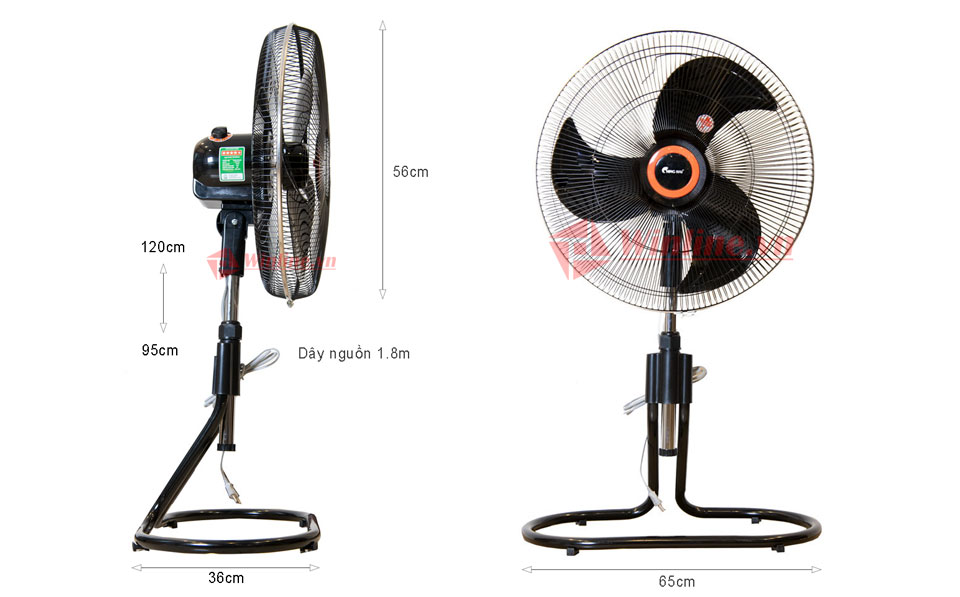 Quạt sàn chinghai FF2320, sải cánh 500, công suất 132W