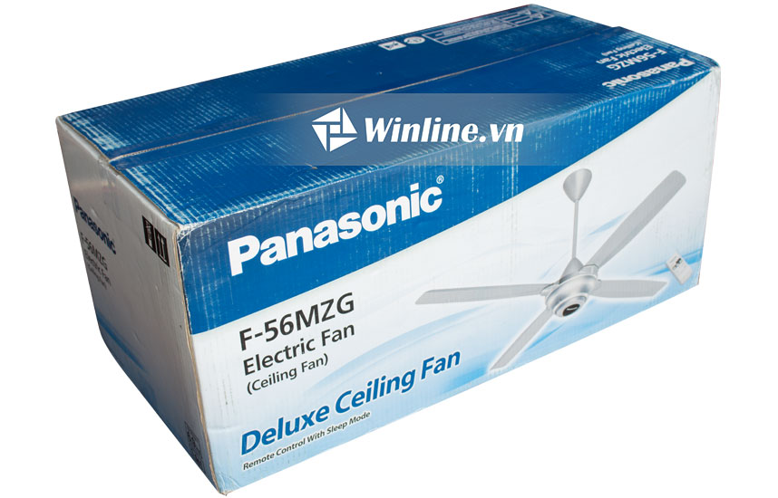 Quạt trần Panasonic F-56MZG 4 cánh, màu bạc, 3 cấp độ gió, điều khiển từ xa