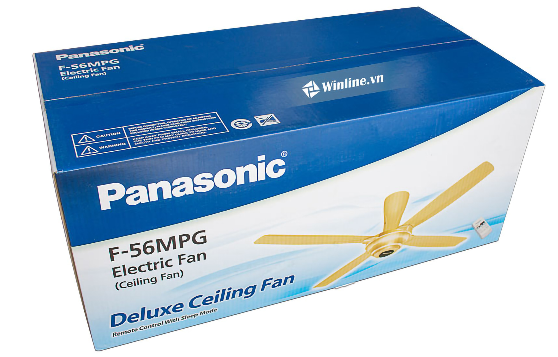 Quạt trần Panasonic F-56MPG 4 cánh, màu vàng, 3 tốc độ gió, điều khiển từ xa