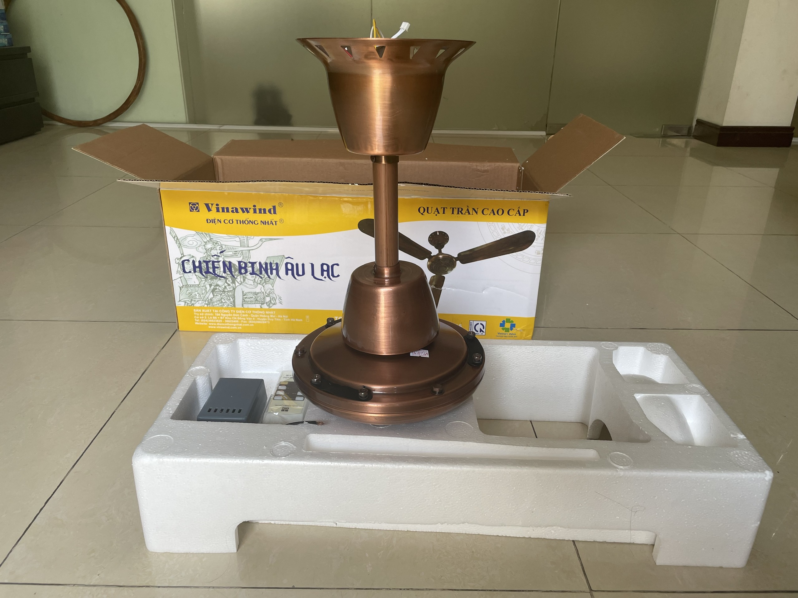 Quạt trần Vinawind QT-1400KNM Chiến binh âu lạc | Winline.vn