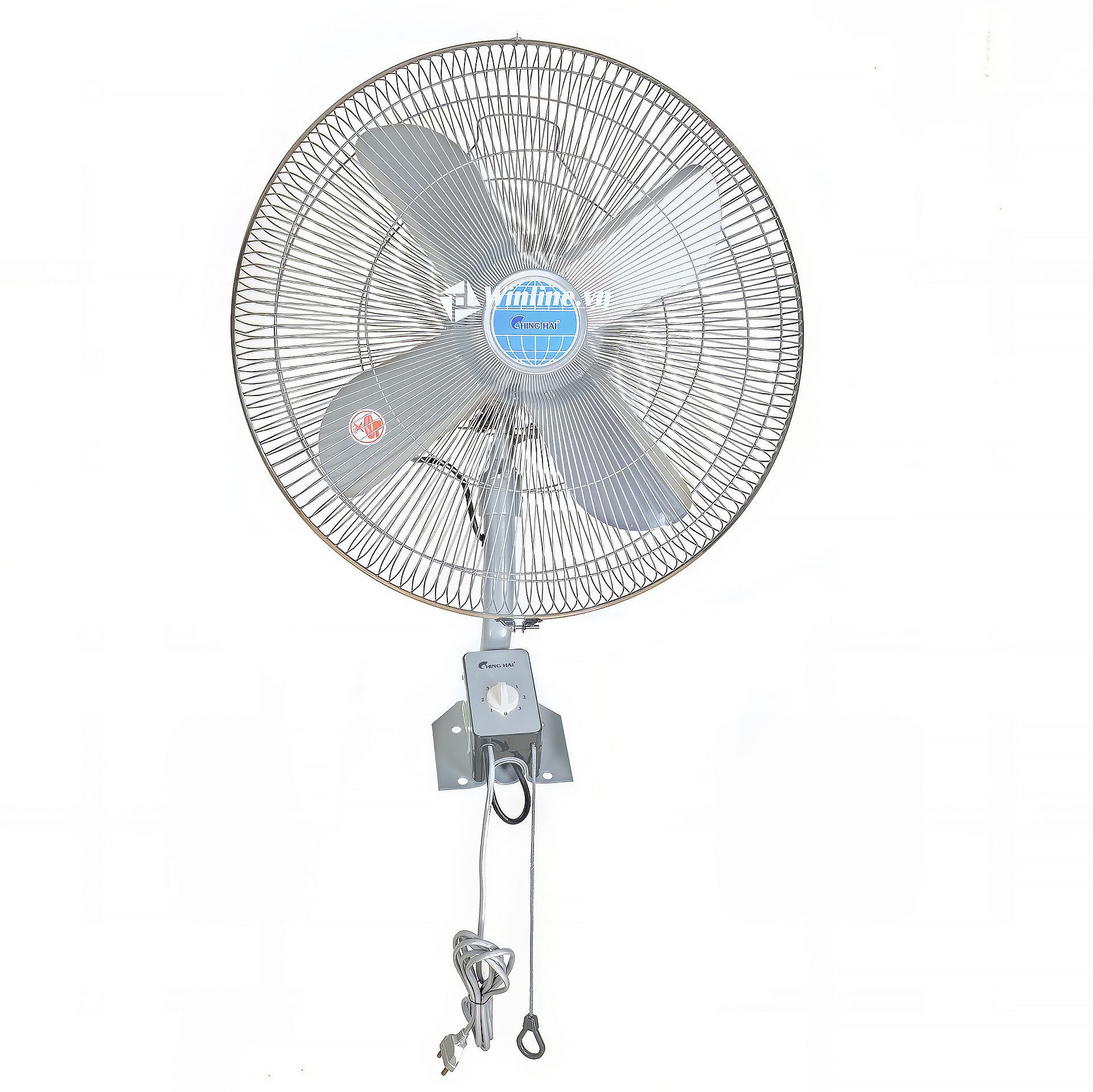 Quạt treo tường công nghiệp chinghai W-9299, 4 cánh nhôm bạc, sải cánh 50cm