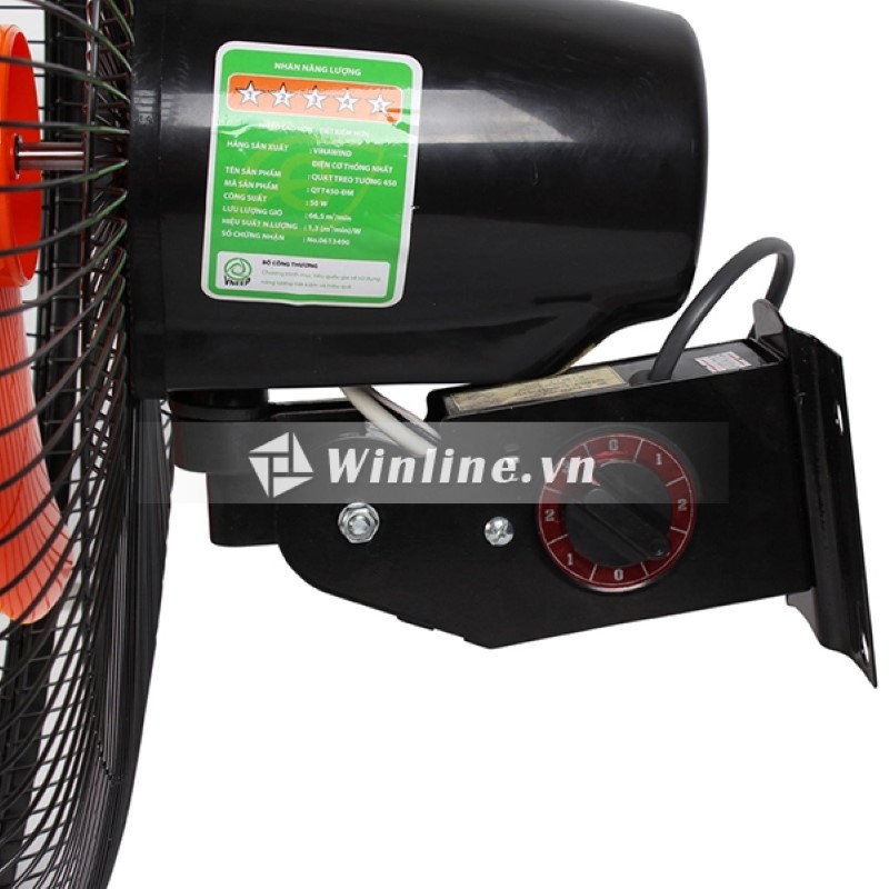 Quạt treo tường Vinawind QTT-450DM - Sải cánh 45cm, 2 dây kéo | Winline.vn
