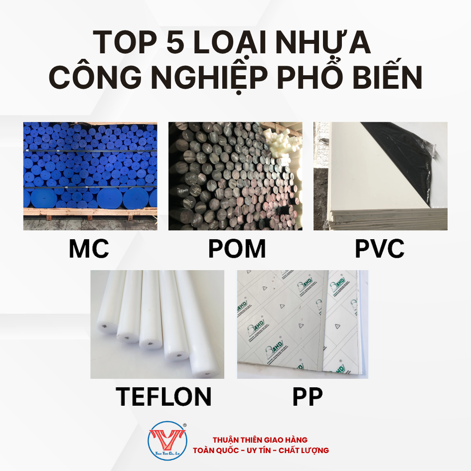 Top 5 Loại Nhựa Công Nghiệp Phổ Biến Nhất Được Khách Hàng Tìm Mua