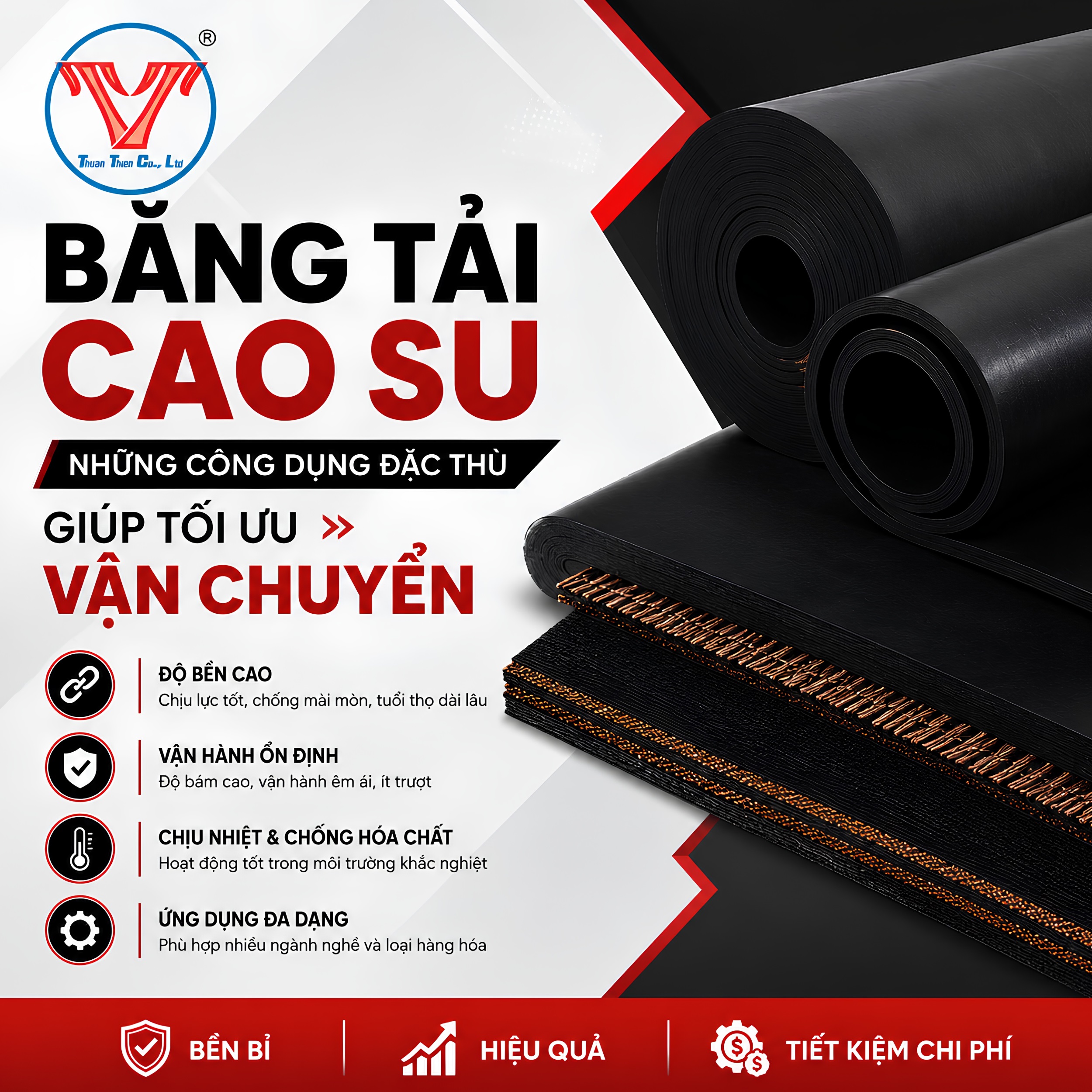 BĂNG TẢI CAO SU - NHỮNG CÔNG DỤNG ĐẶC THÙ GIÚP TỐI ƯU VẬN CHUYỂN