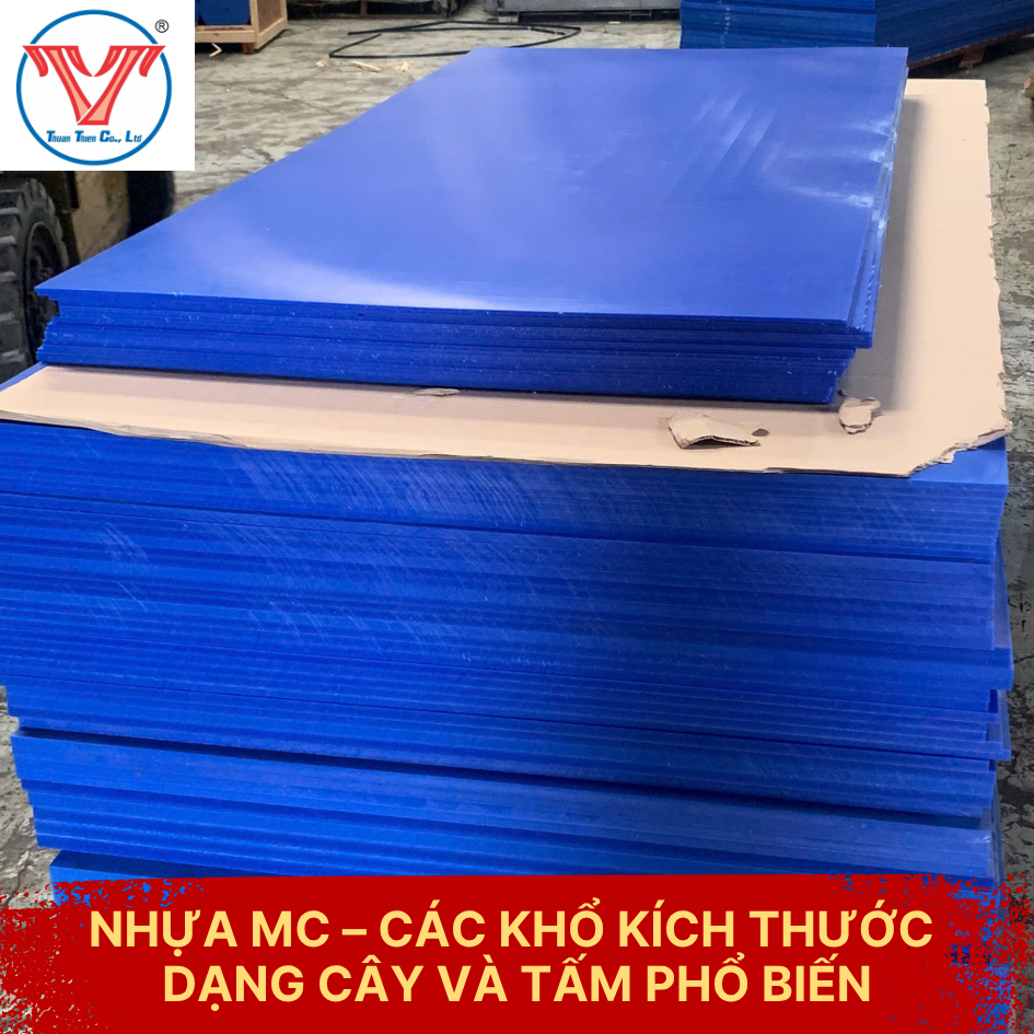 NHỰA MC – CÁC KHỔ KÍCH THƯỚC DẠNG CÂY VÀ TẤM PHỔ BIẾN