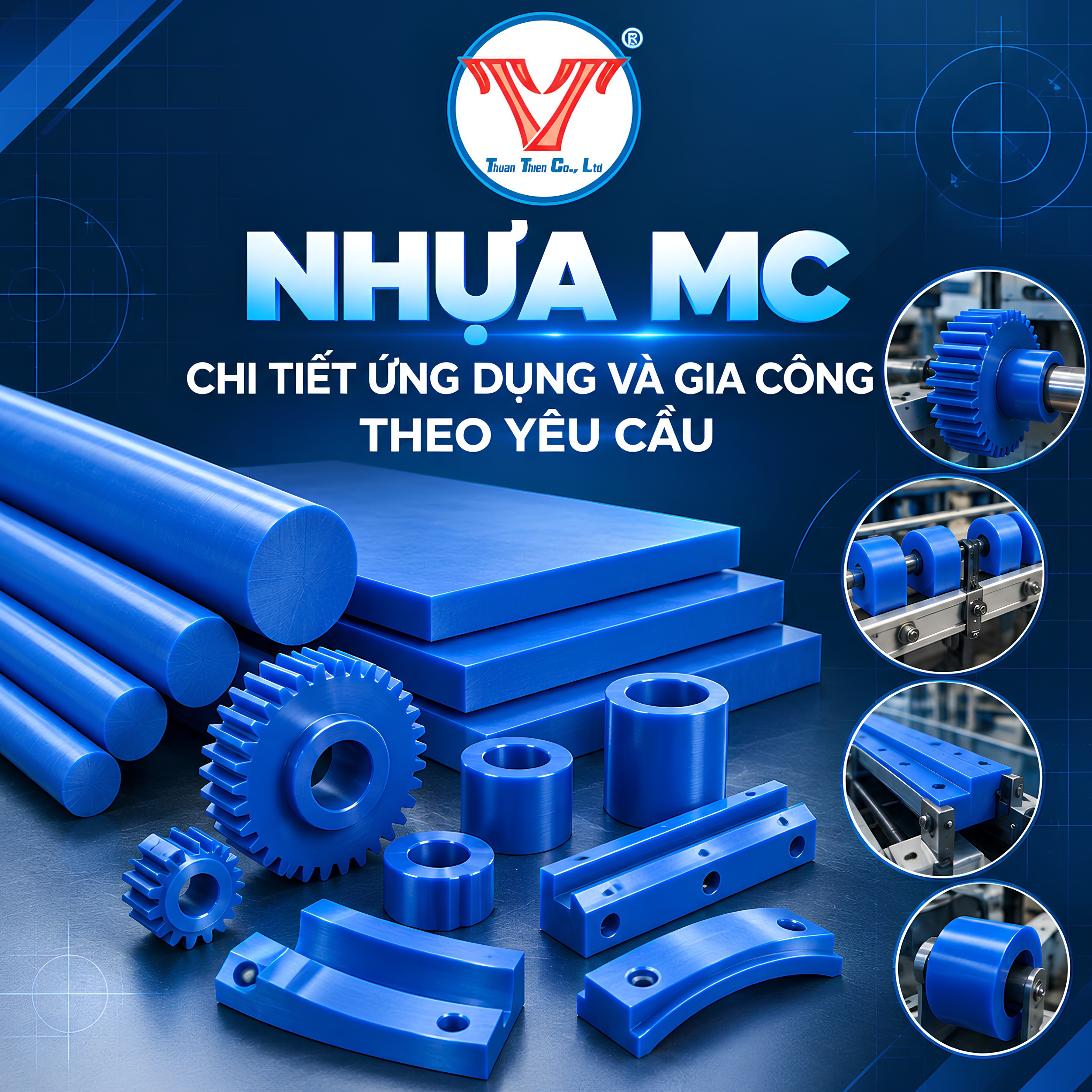 NHỰA MC: CHI TIẾT ỨNG DỤNG VÀ GIA CÔNG THEO YÊU CẦU