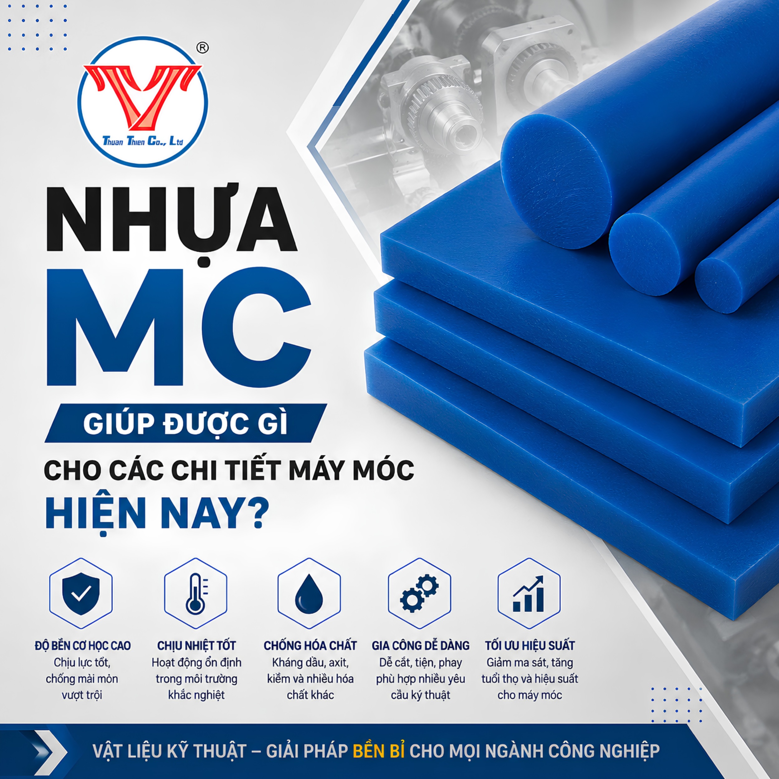 NHỰA MC GIÚP ĐƯỢC GÌ CHO CÁC CHI TIẾT MÁY MÓC HIỆN NAY?