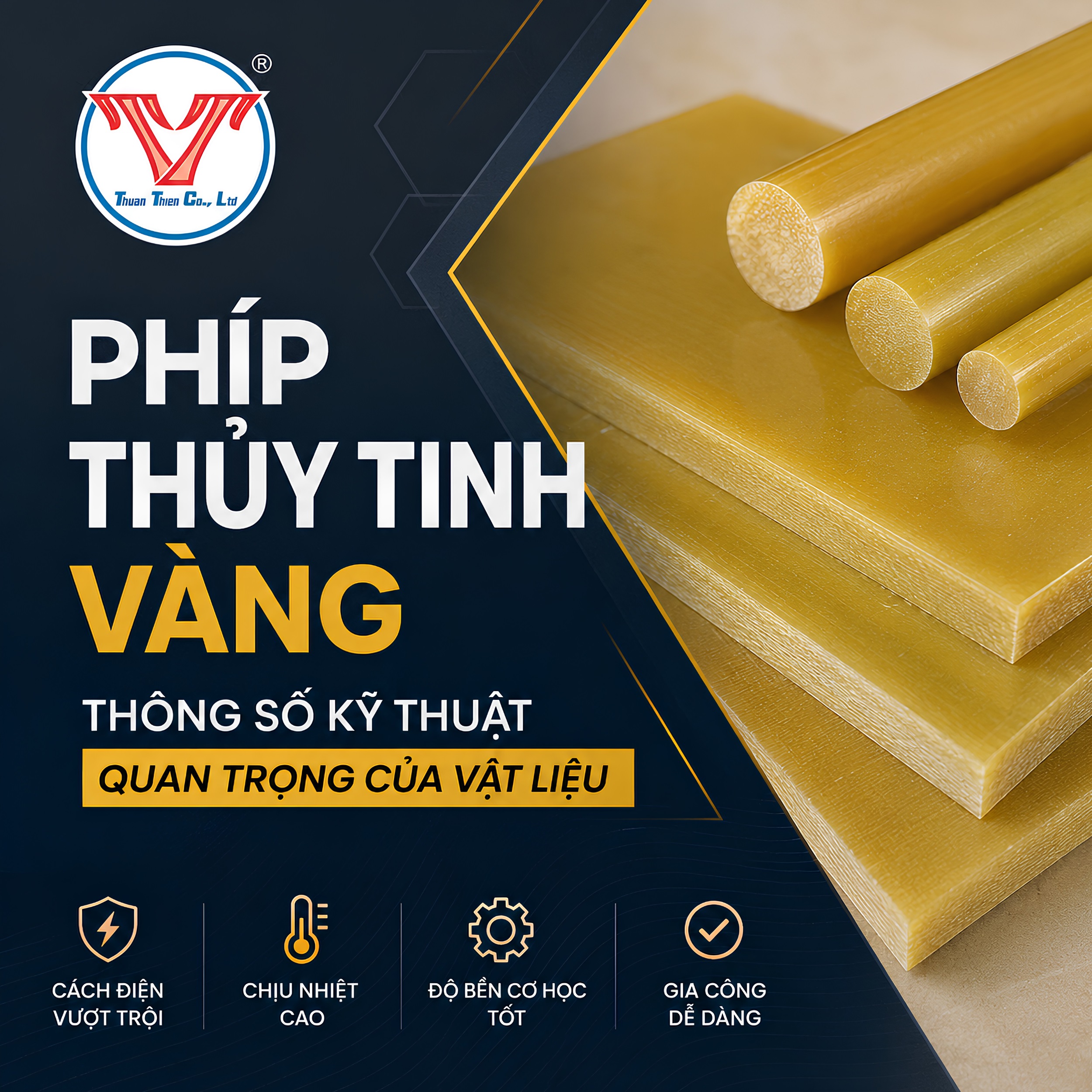 PHÍP THỦY TINH VÀNG - THÔNG SỐ KỸ THUẬT QUAN TRỌNG CỦA VẬT LIỆU