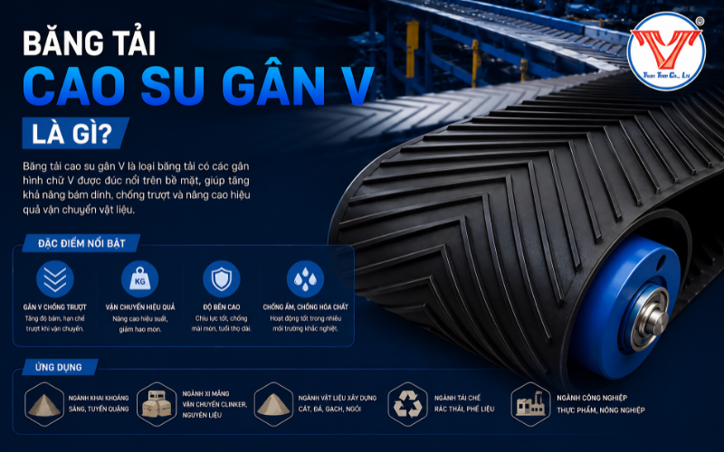 băng tải cao su gân v là gì