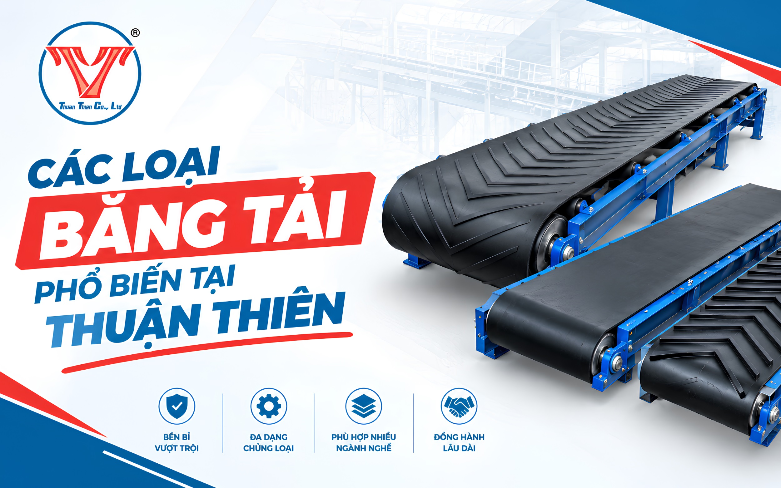Các loại băng tải phổ biến tại Thuận Thiên