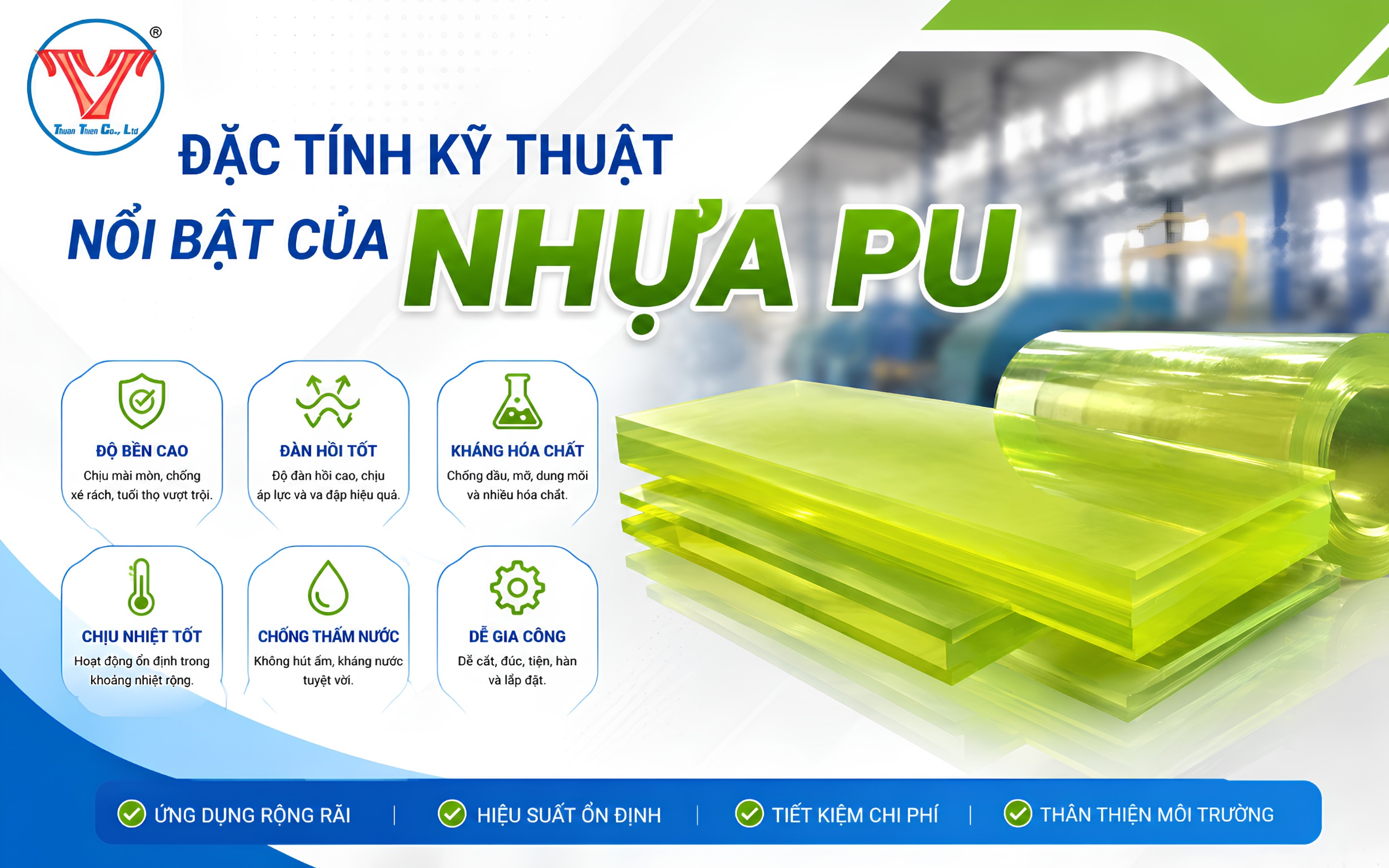đặc tính nổi bật của nhựa pu