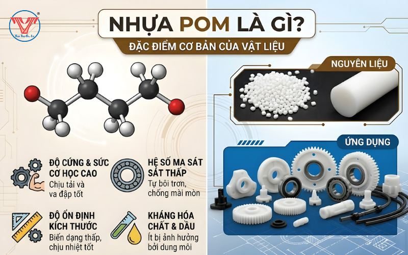 nhựa pom là gì và đặc điểm cơ bản của vật liệu
