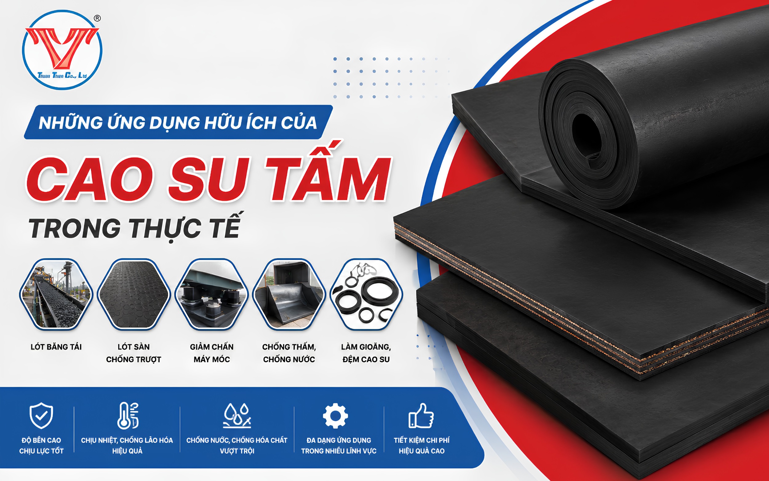 Những ứng dụng hữu ích của cao su tấm trong thực tế