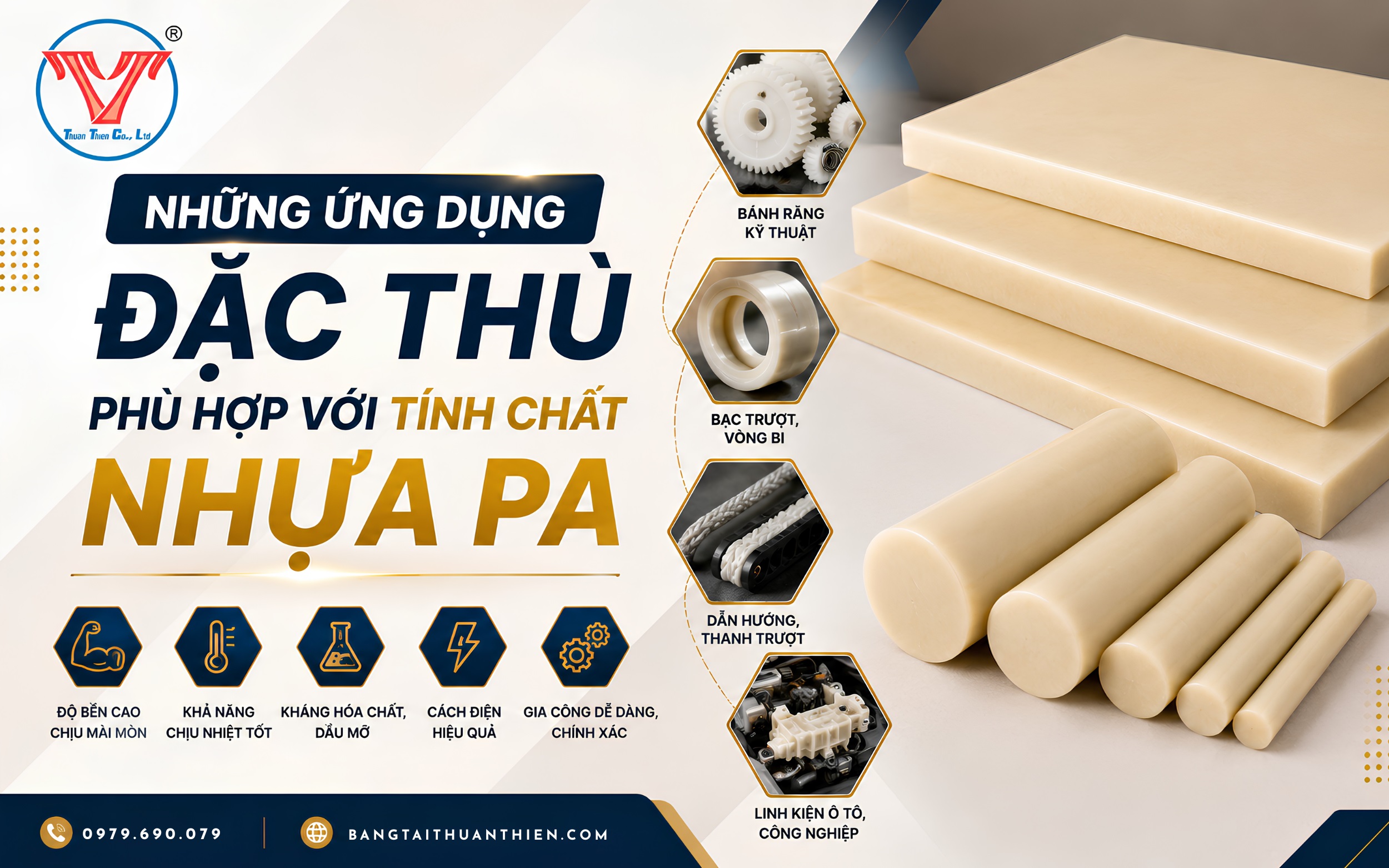 Những ứng dụng đặc thù phù hợp với tính chất của nhựa PA