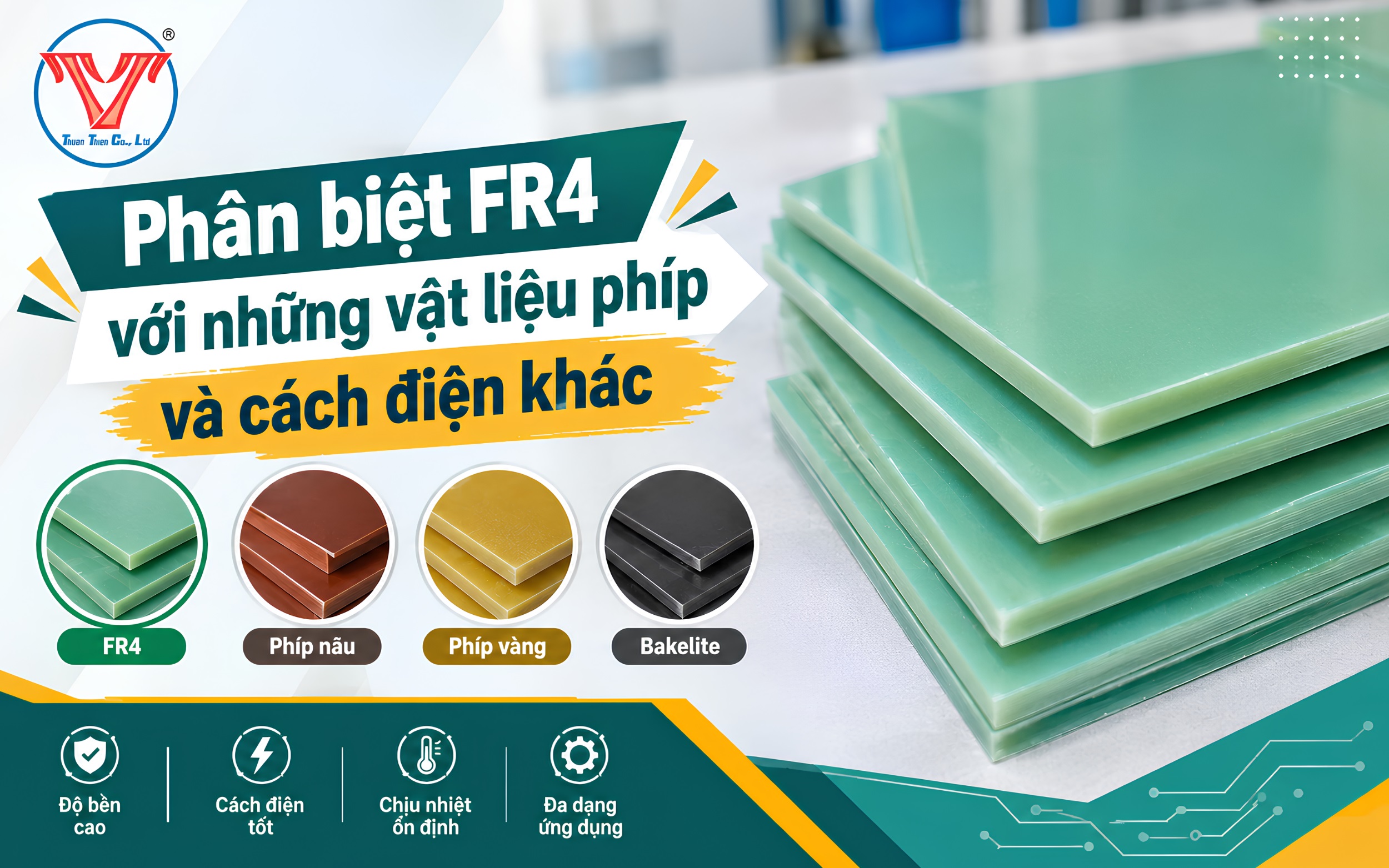 Phân biệt FR4 với những vật liệu phíp và cách điện khác