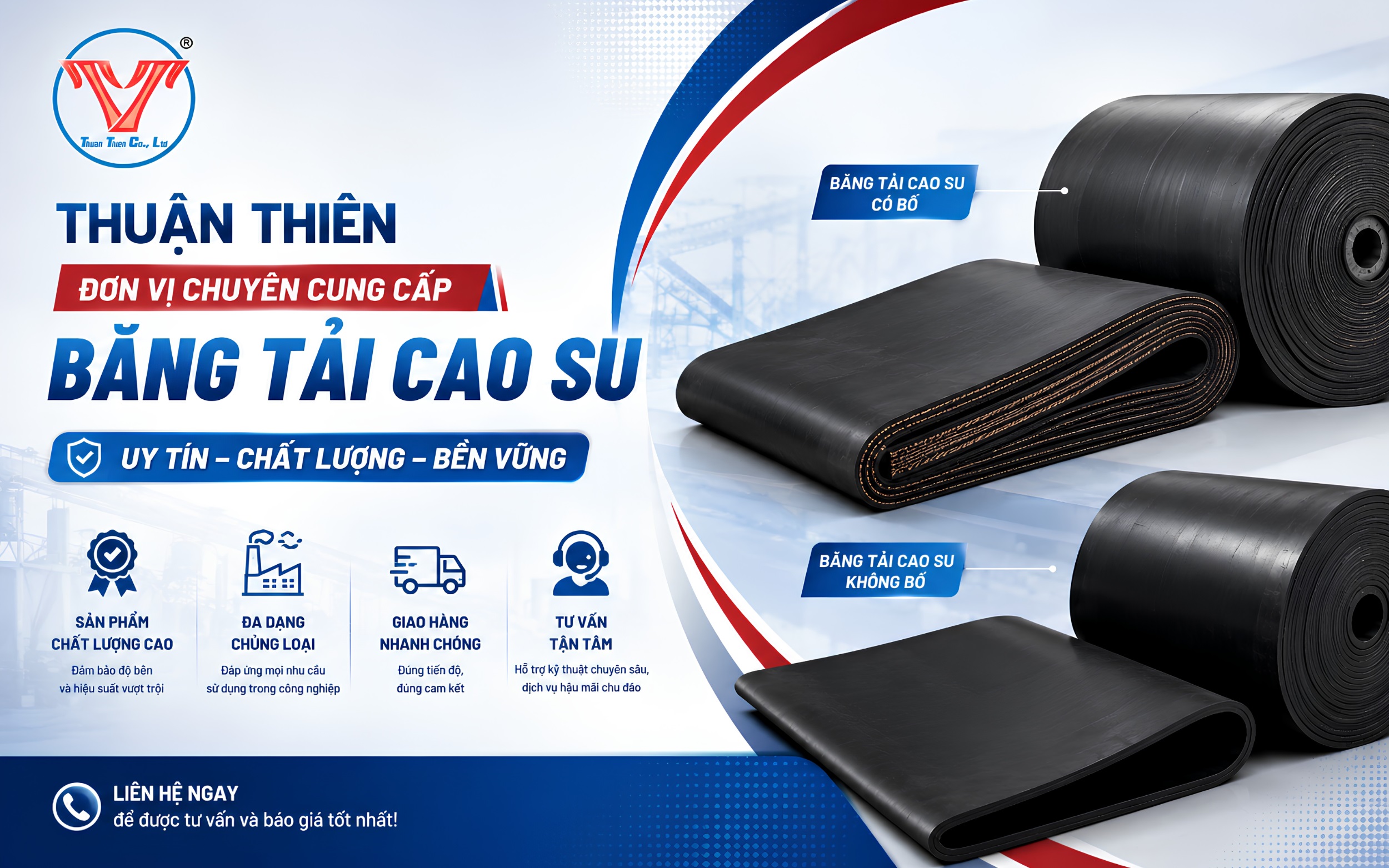 Thuận Thiên đơn vị chuyên cung cấp băng tải cao su uy tín