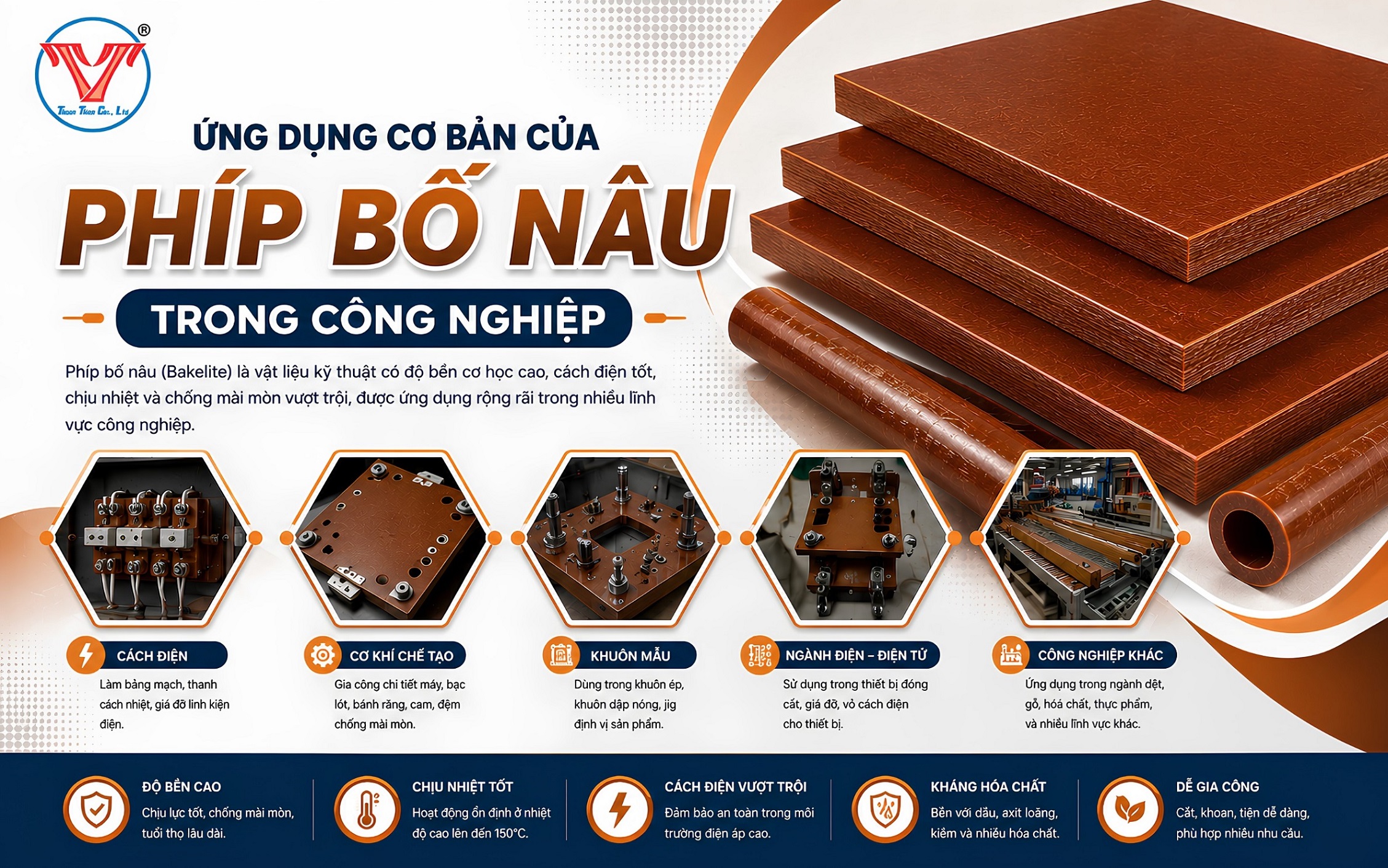 Ứng dụng cơ bản của&nbsp;phíp bố nâu trong công nghiệp